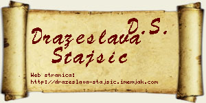Dražeslava Stajšić vizit kartica